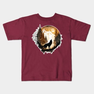 Howling Wolf Kids T-Shirt